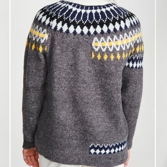 DNA Fair Isle Sweater Gray Shopbop Women’s Size Large - Picture 4 of 8